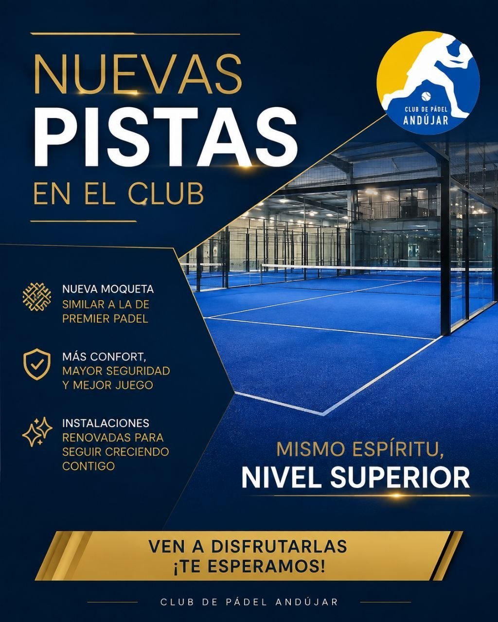 ¡Nuevas Pistas en el Club de Pádel Andújar!