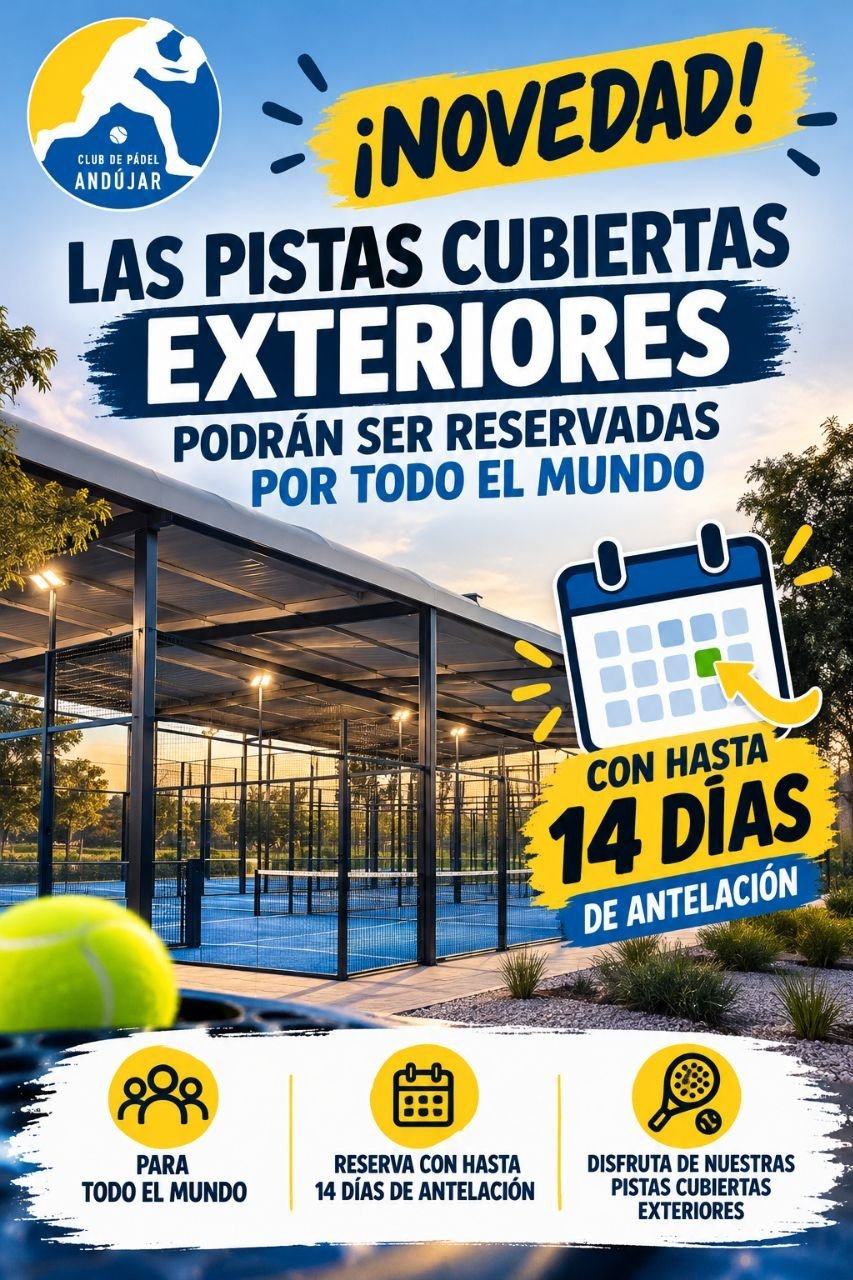 ¡Novedad en el Club de Pádel Andújar!